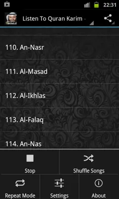 Quran Karim - Mishary Alafasy android App screenshot 1